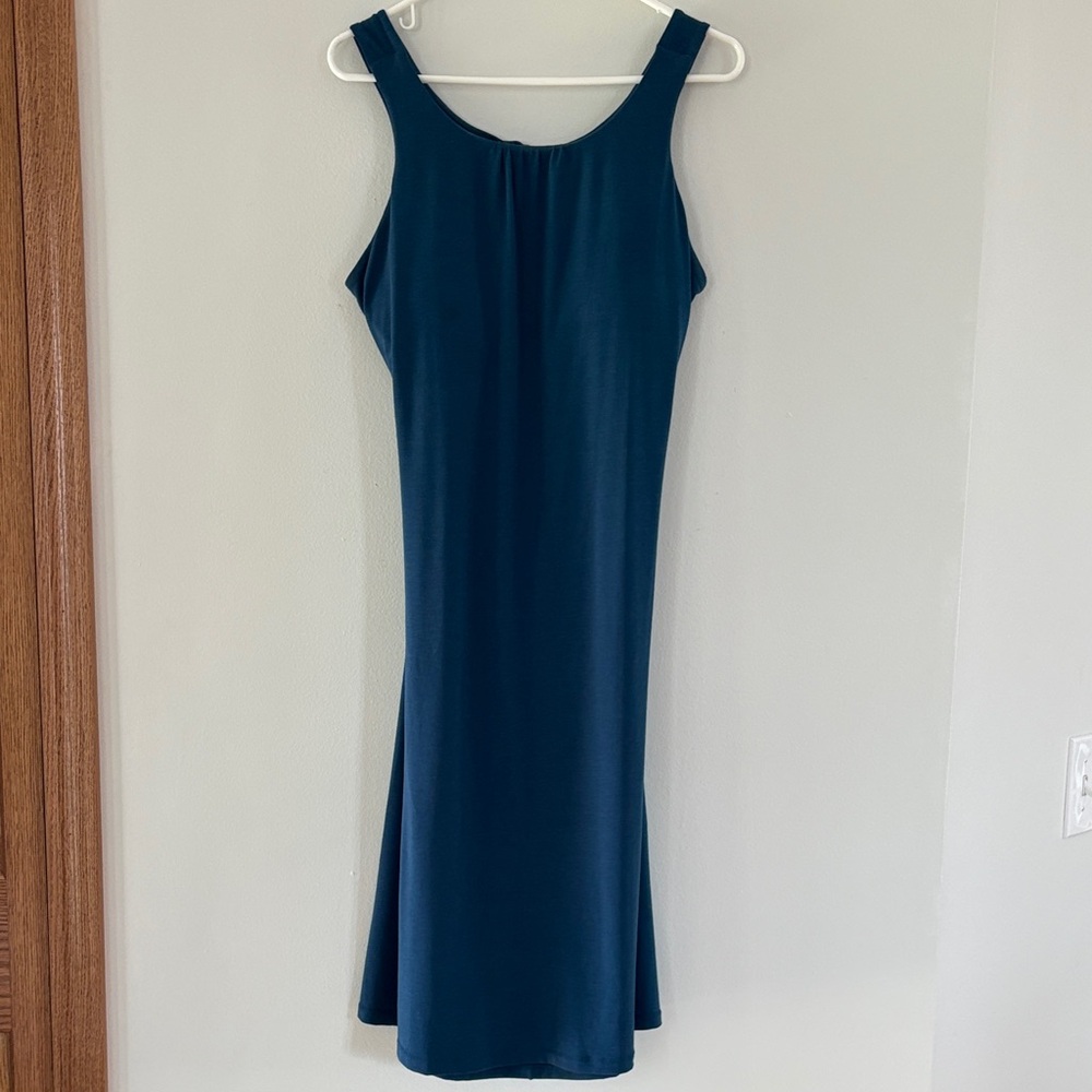 Prana Teal Sleeveless Midi Dress